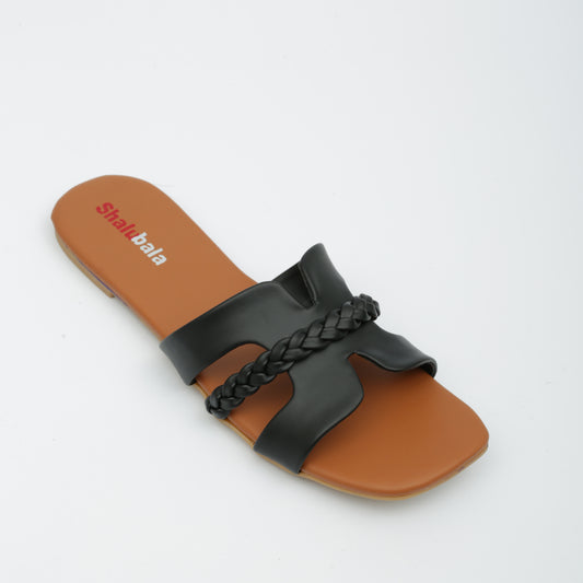 Black Braided Sandals