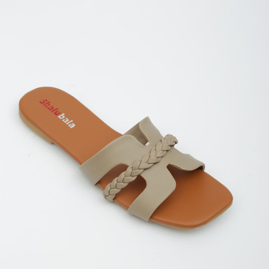 Beige Braided Sandal