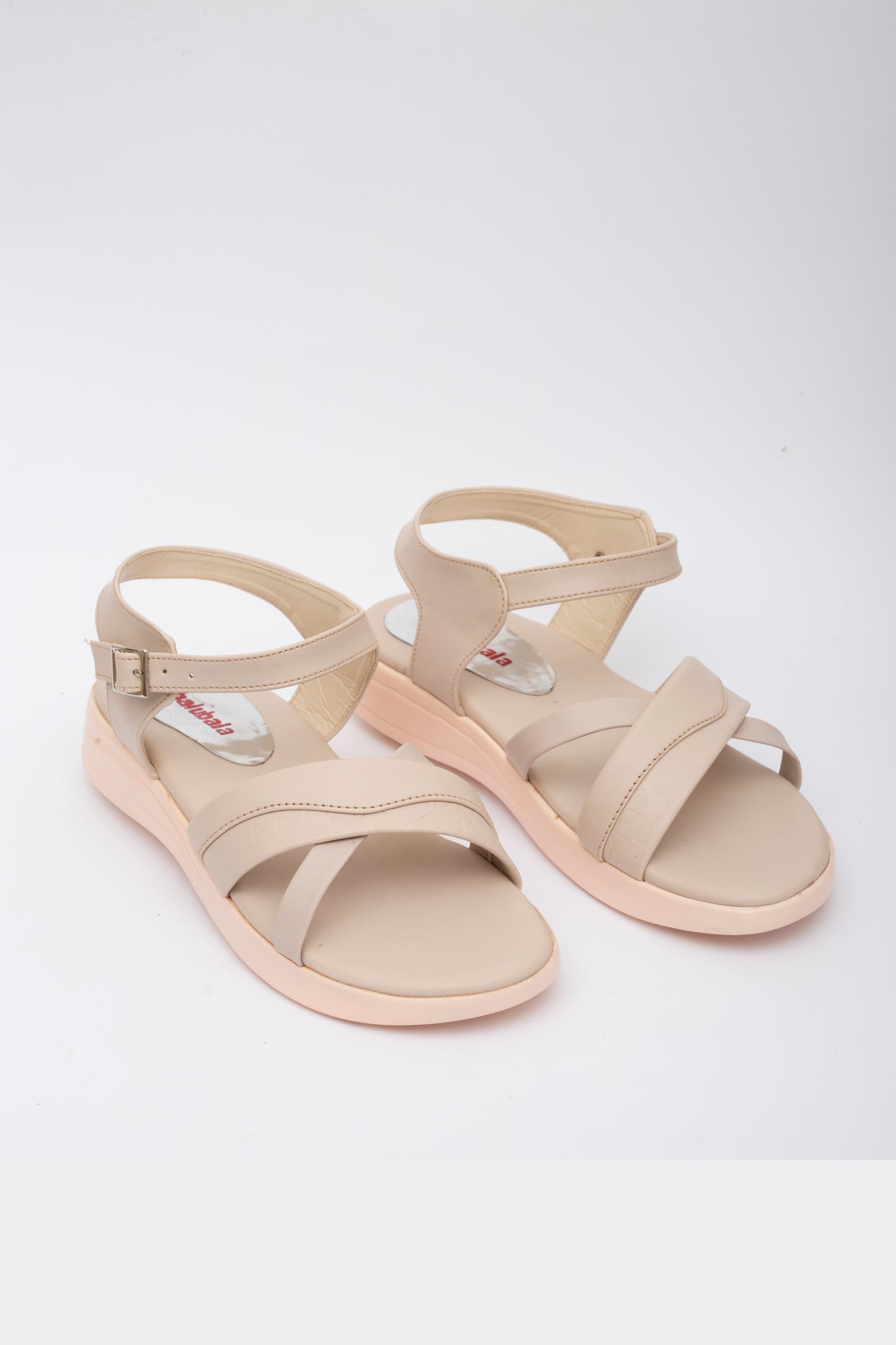 beige Wedge Pu Sandals