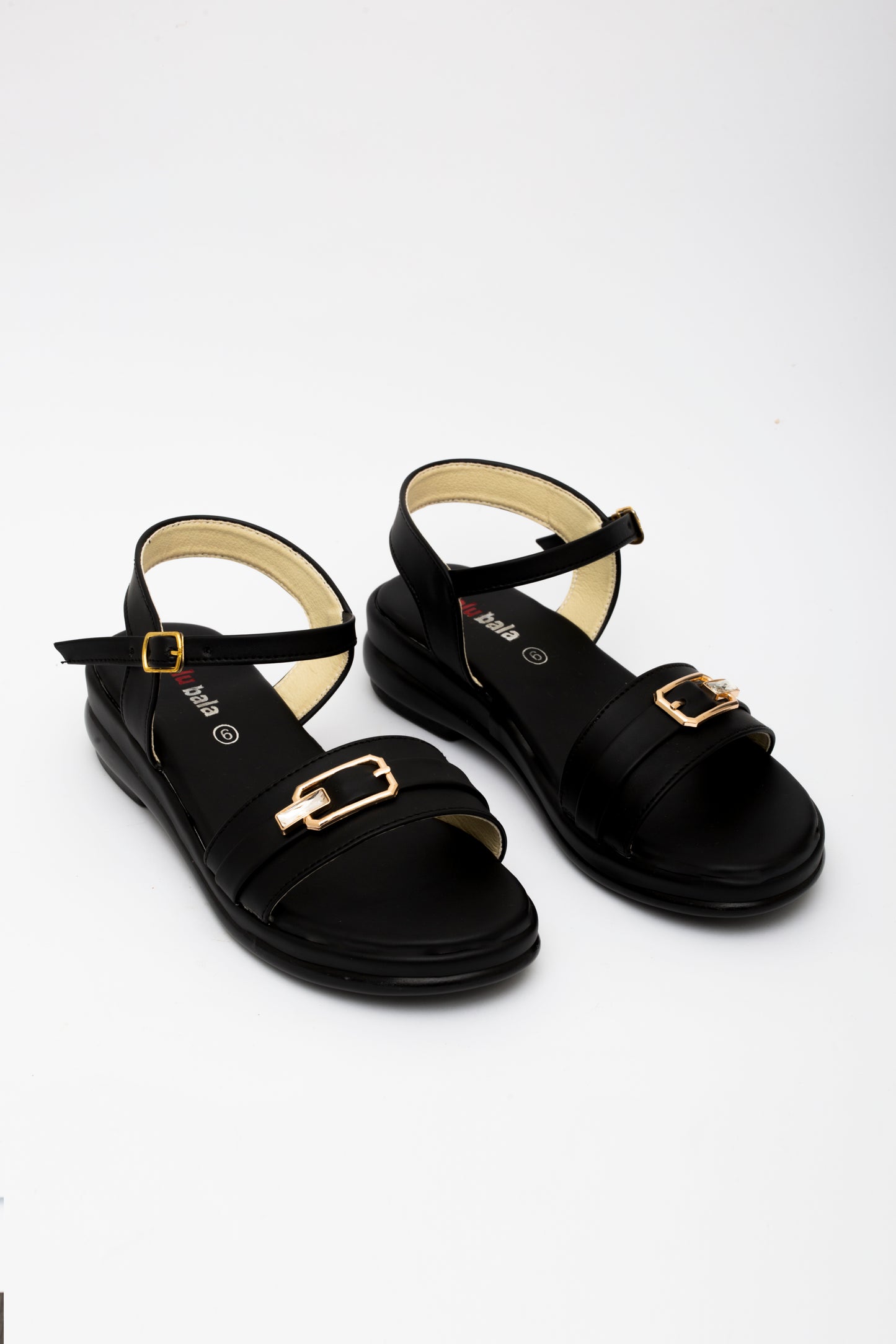 Black Wedge Sandals