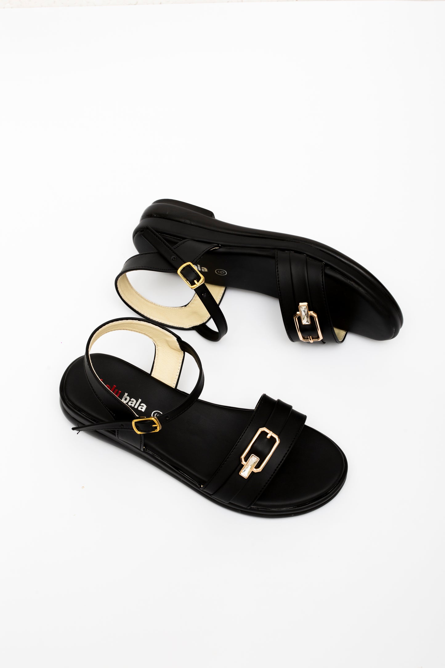 Black Wedge Sandals