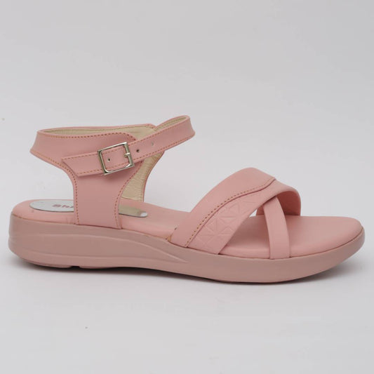 Pink Wedge Pu Sandals