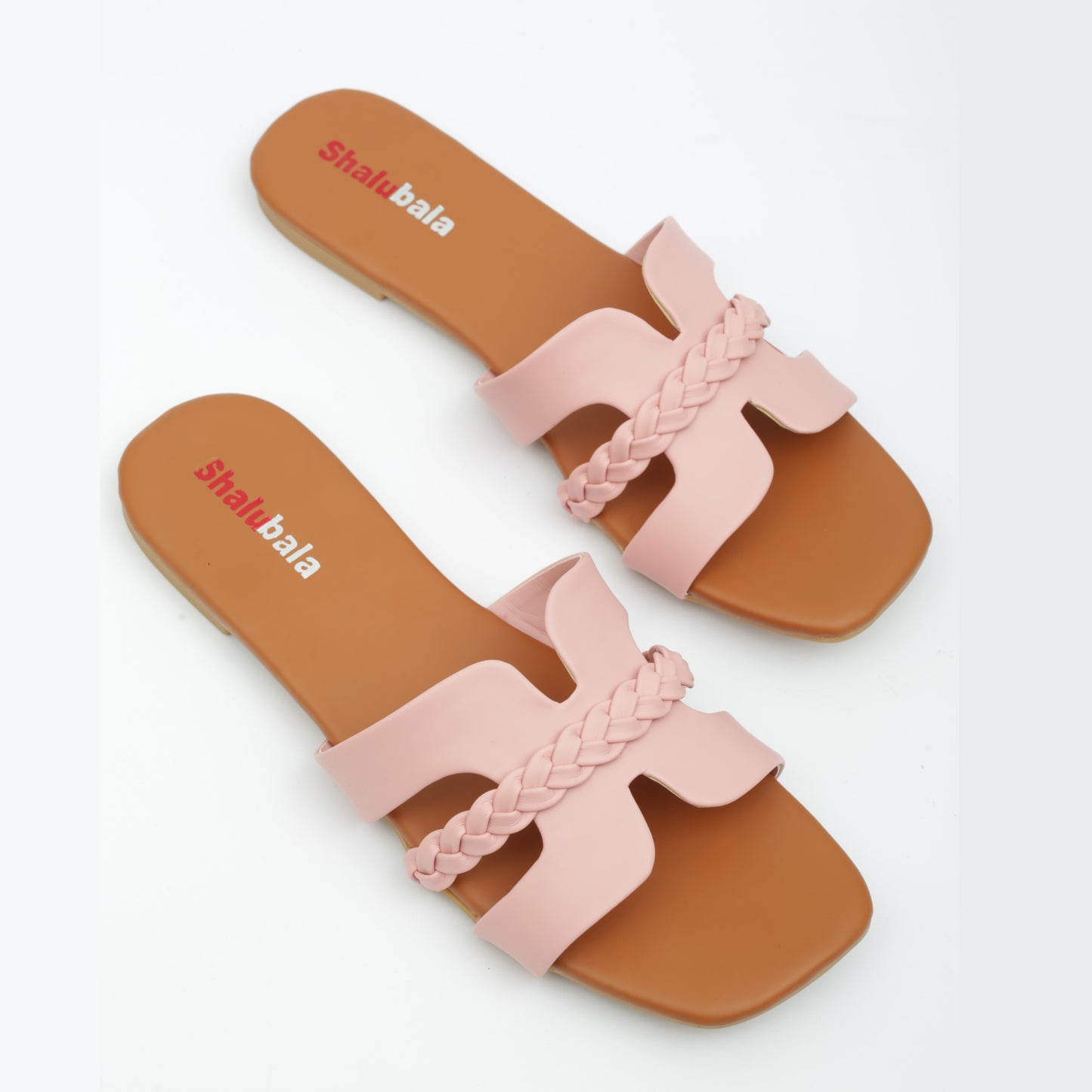 Pink Braided Sandals