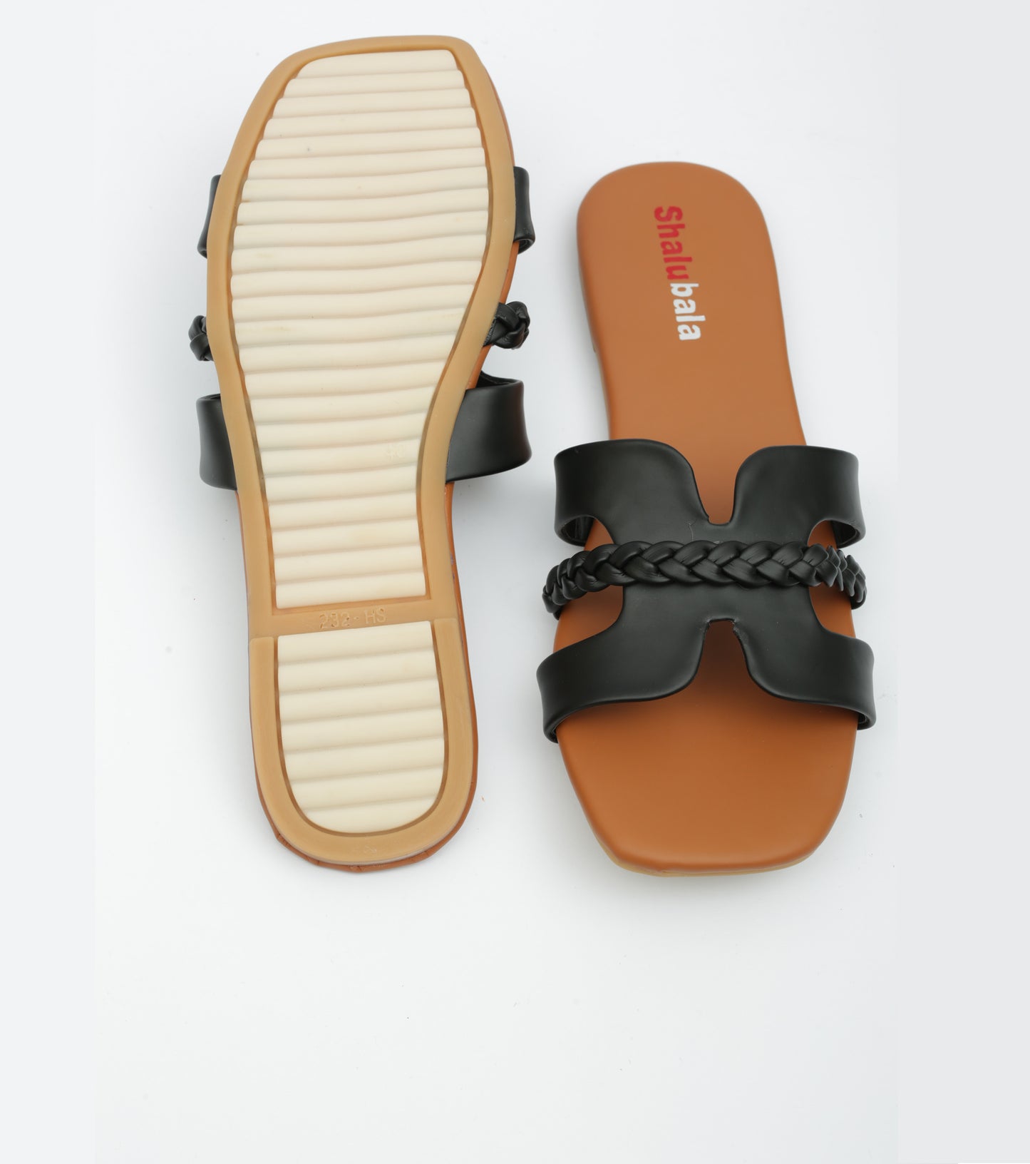 Black Braided Sandals